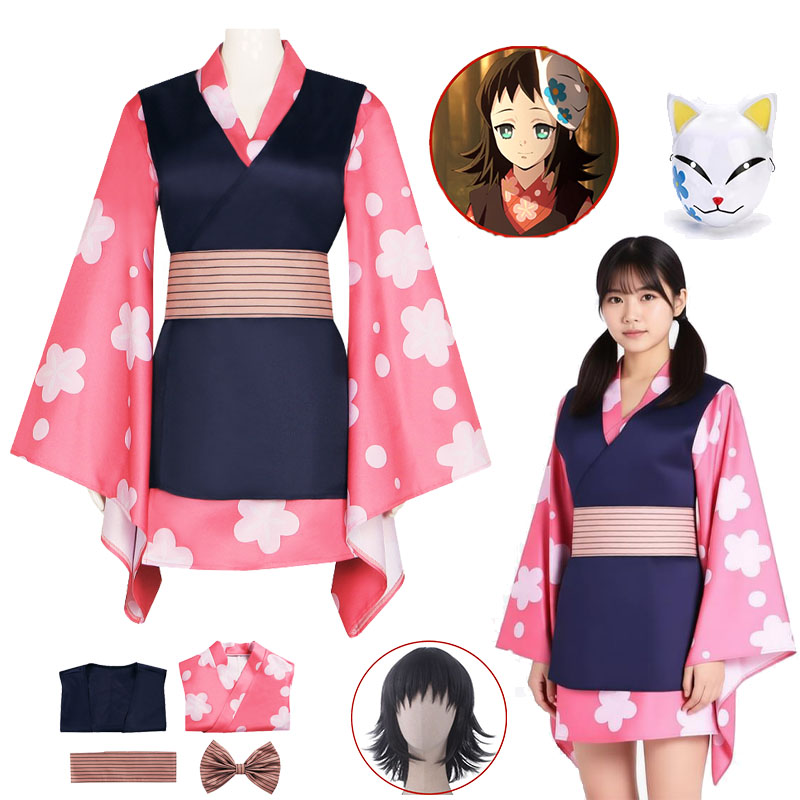 Anime Cosplay Kimono - Disfraz de cosplay de Anime Kimetsu,