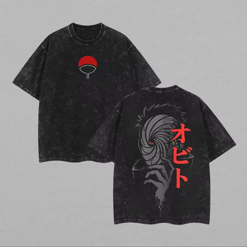 Anime Cosplay Obito - Camiseta de Hombre Naruto Obito Uchiha