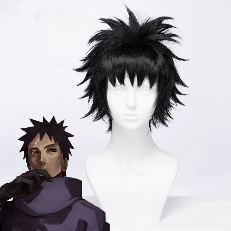 Anime Cosplay Obito - Peluca de Cosplay Uchiha Obito, Peluca