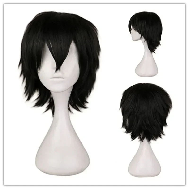 Cosplay Anime White Hair - Peluca masculina QQXCAIW, peluca negra, blanca,