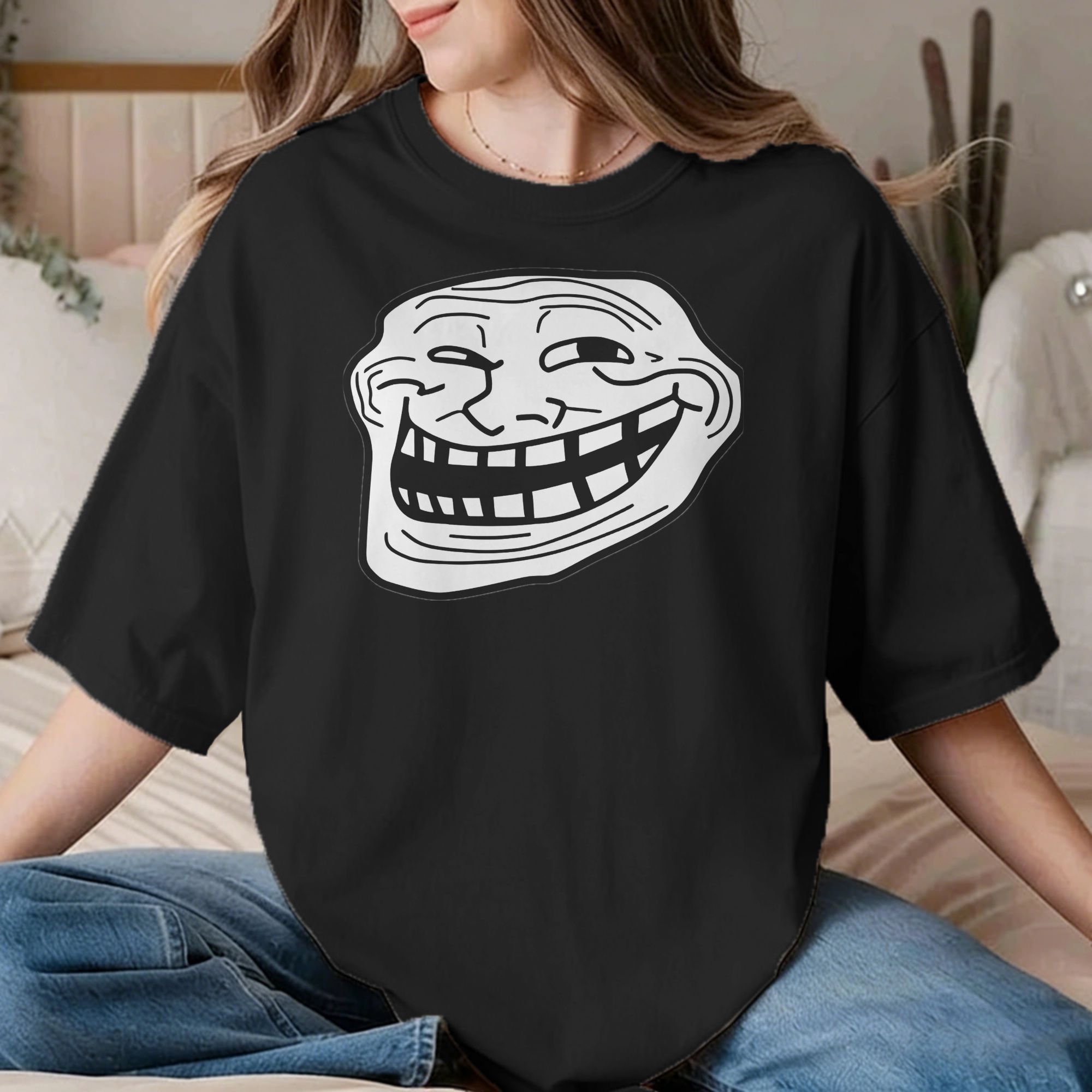 Anime Cosplay Meme - Camisetas de ocio Trol Face Trollface