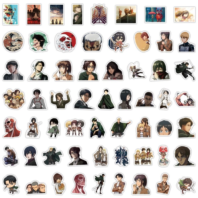 Anime Cosplay Diy - 60 pegatinas de anime de Attack