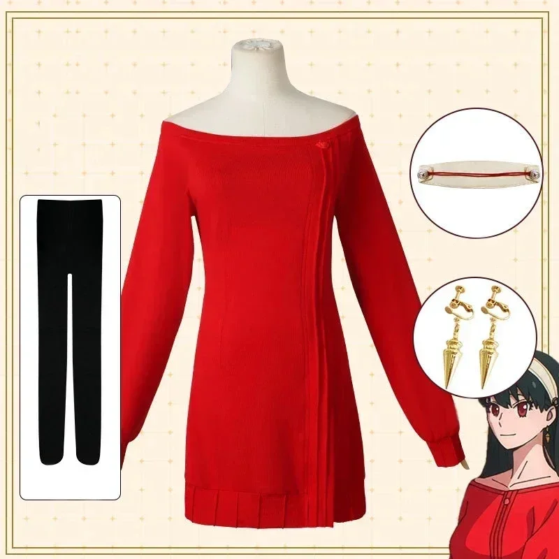 Anime Cosplay Yor Forger - Yor Forger Cosplay suéter largo de