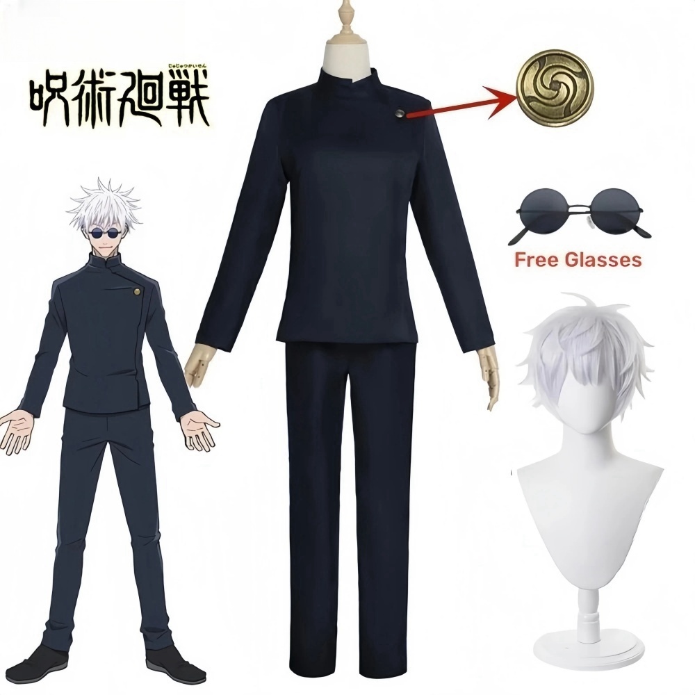 Anime Cosplay Gojo - Disfraz de Gojo Satoru, uniforme de