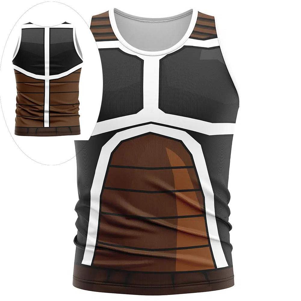 Dragon Ball Saiyan Armor - Camiseta sin mangas de cosplay de