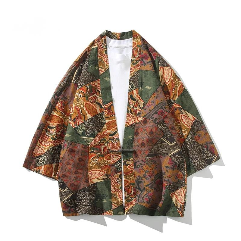 Asian Cosplay Anime - Estilo étnico estampado Yukata hombres mujeres