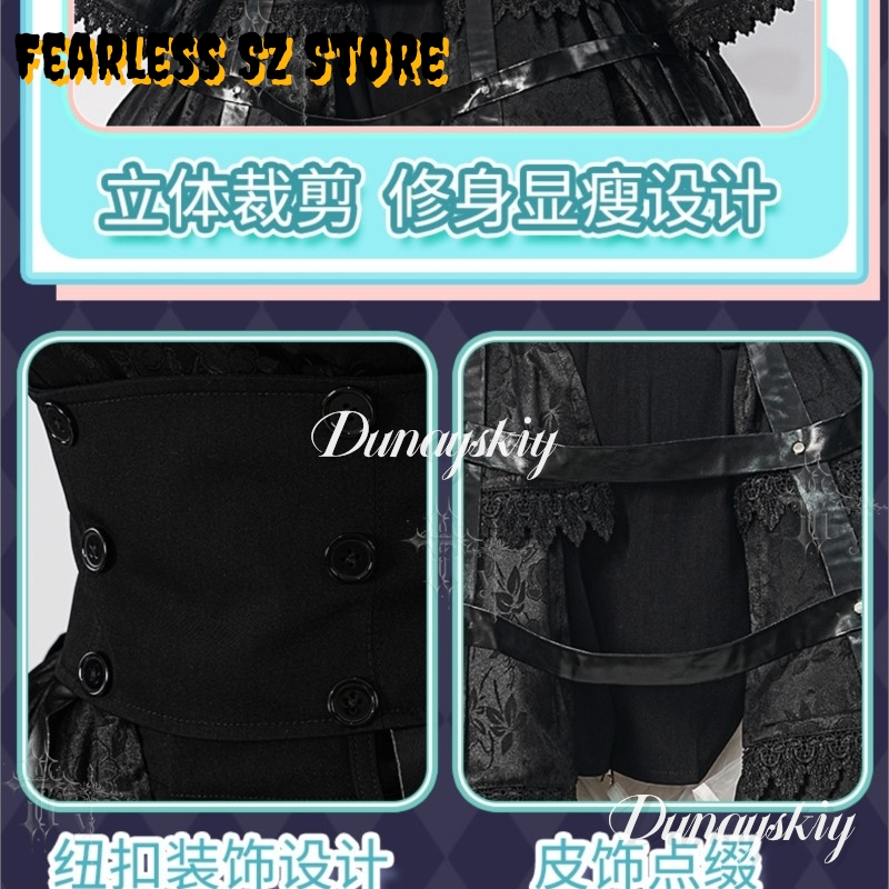 Vestido Gótico para Niña, Disf - Anime Cosplay Black Girl reseña y precio