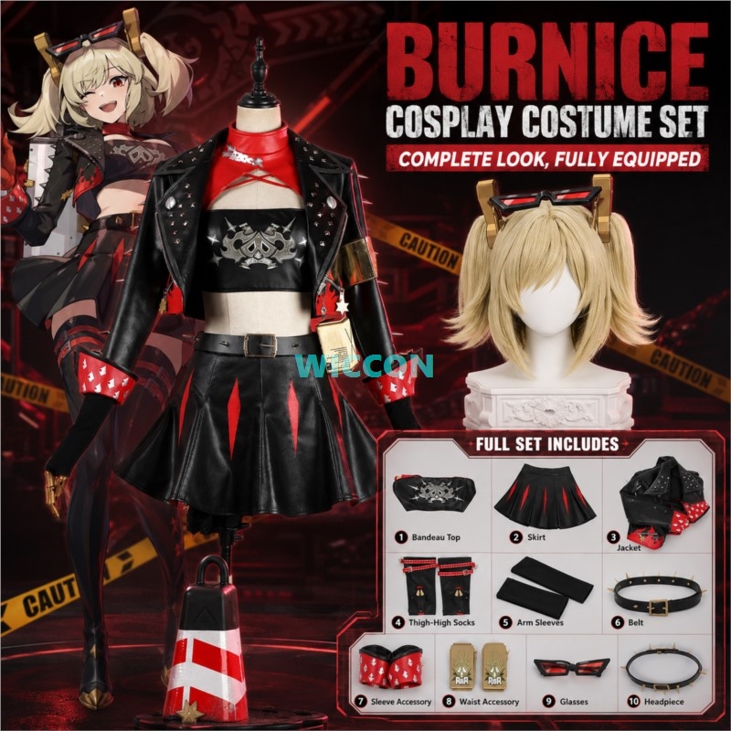 Disfraz de Cosplay de Burnice  - Cosplay Anime White Hair reseña y precio
