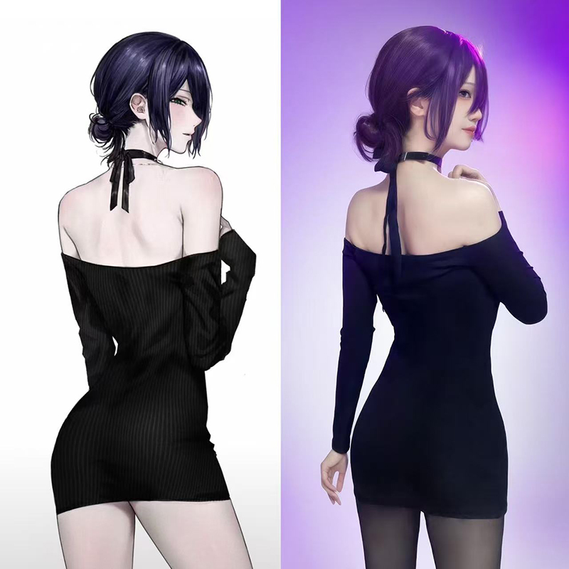 Disfraz de motosierra de Anime - Anime Cosplay Black Girl reseña y precio