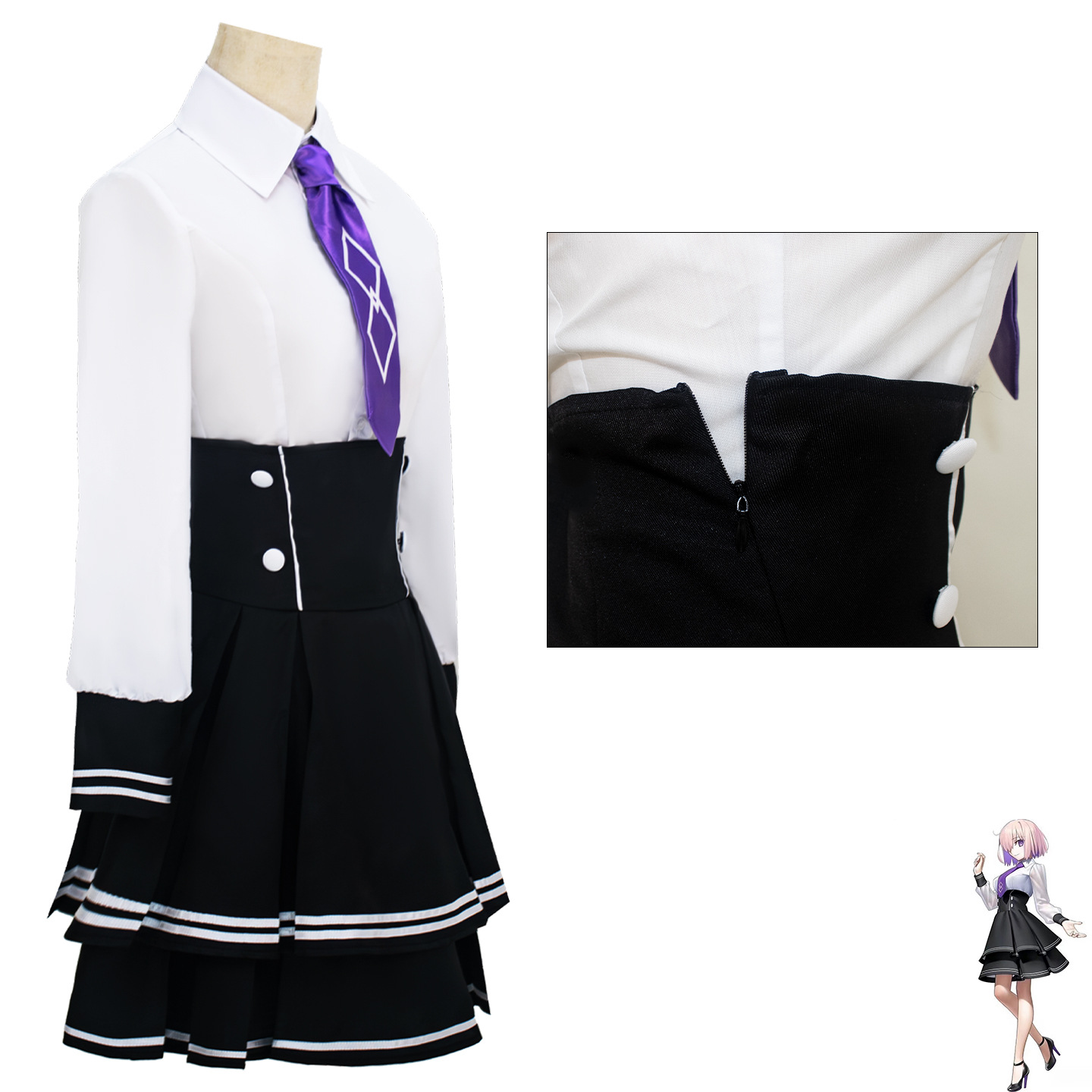 Disfraz de Cosplay de Anime Ma - Anime Cosplay Maid reseña y precio