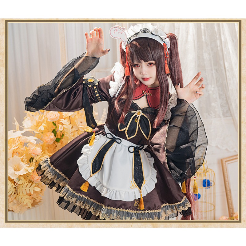 Juego Genshin Impact Hu Tao Ma - Anime Cosplay Maid reseña y precio