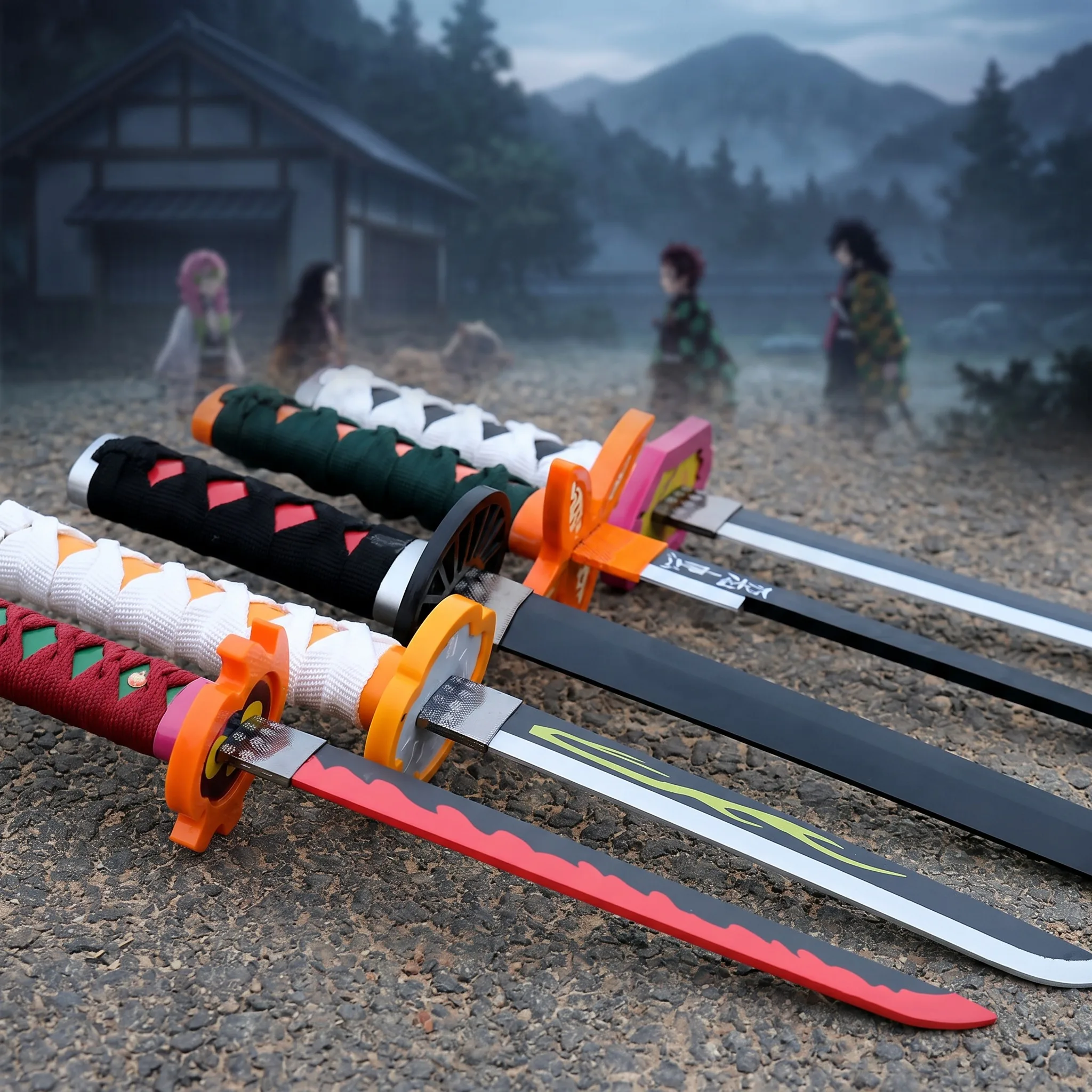 Espada de Anime Demon Slayer d - Anime Cosplay Katana reseña y precio