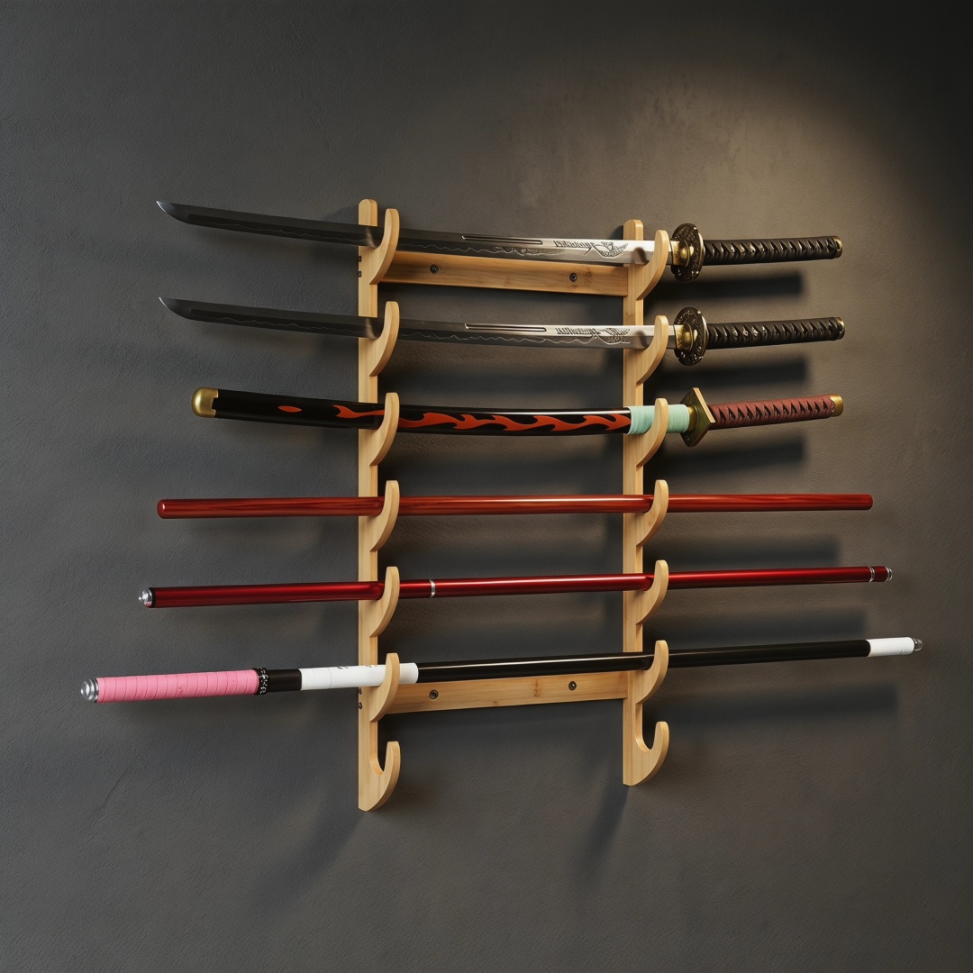 Soporte de Pared de 8 Niveles  - Anime Cosplay Katana reseña y precio