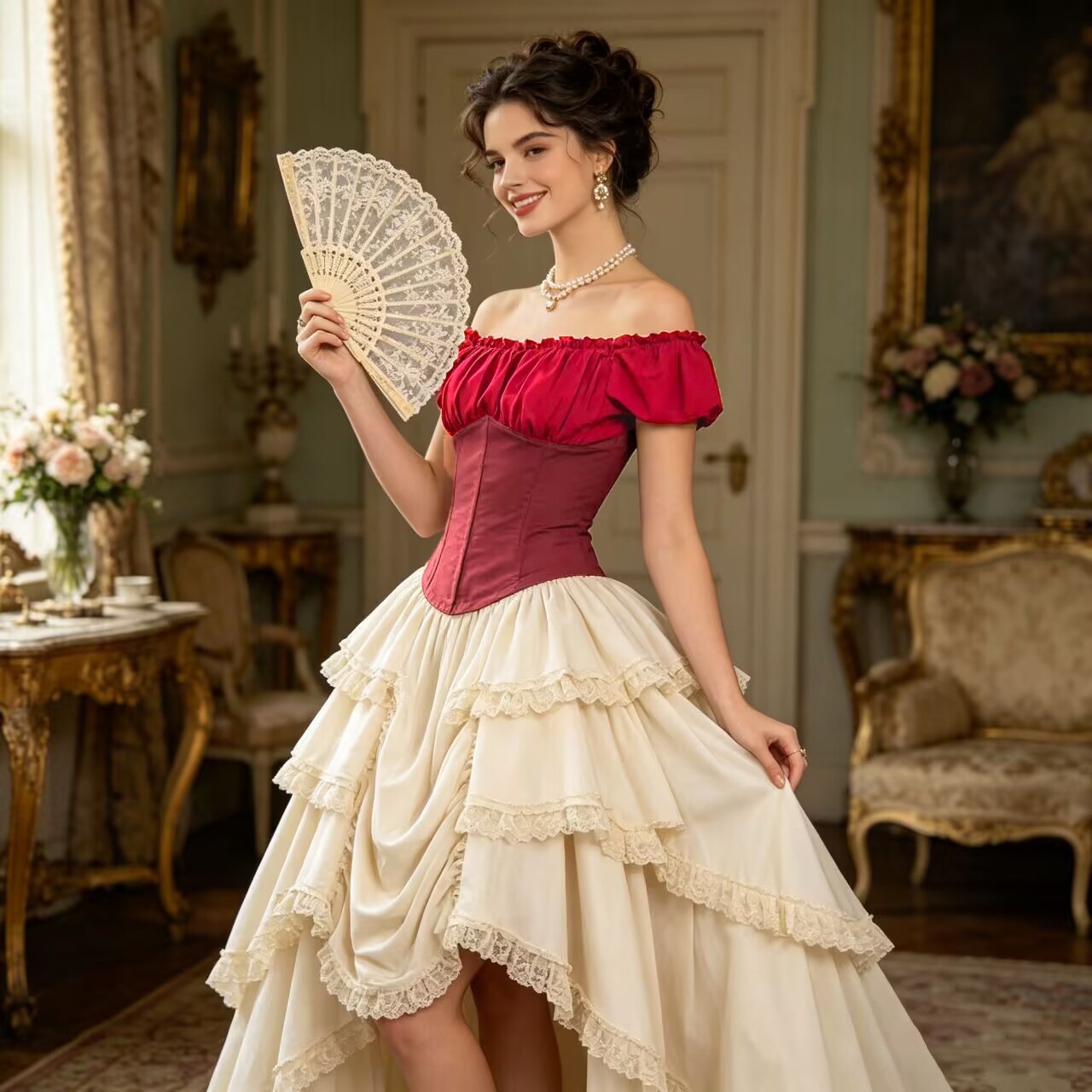 Falda asimétrica de estilo ren - Anime Cosplay Of reseña y precio