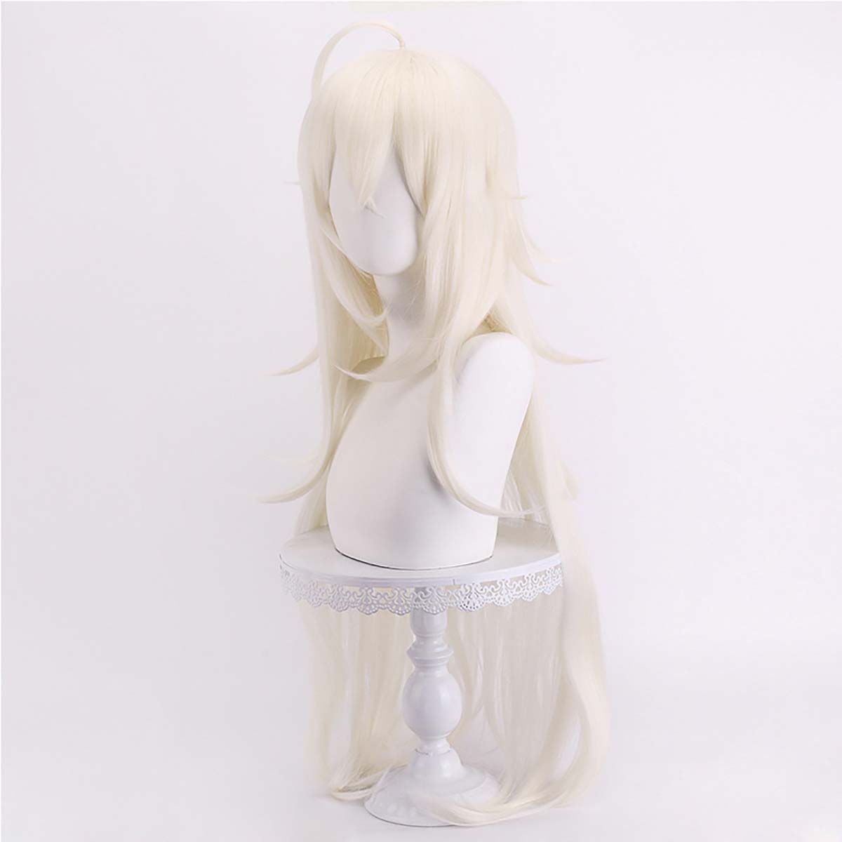Peluca de pelo largo blanco pa - Cosplay Anime White Hair reseña y precio