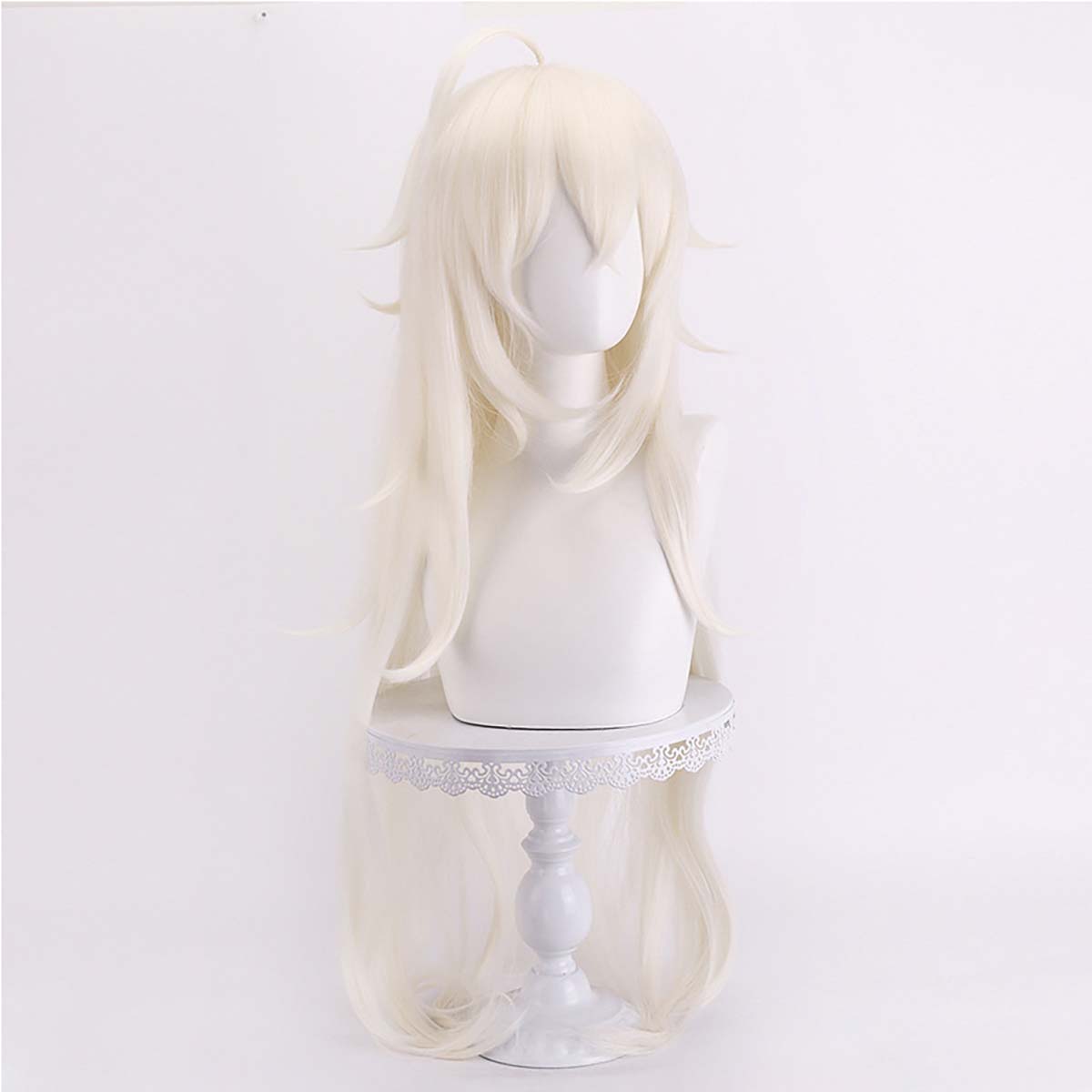 Peluca de pelo largo blanco pa - Cosplay Anime White Hair reseña y precio