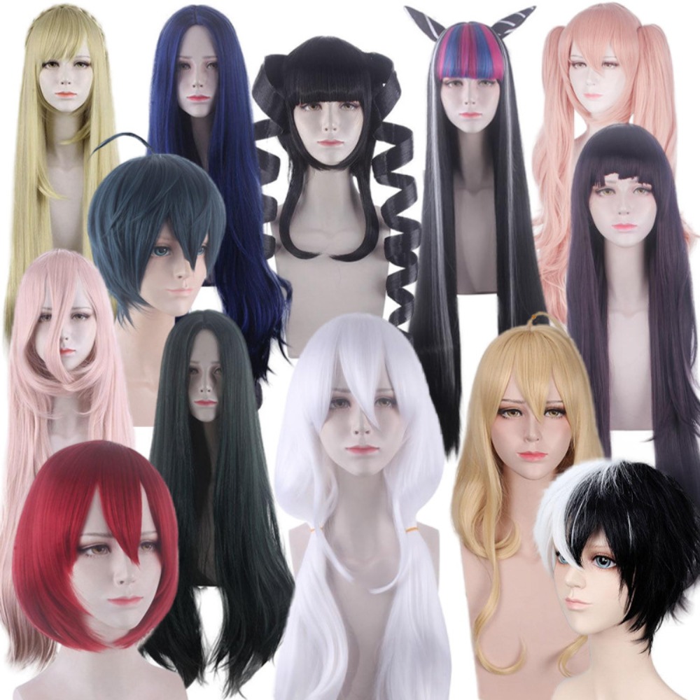 Danganronpa V3 conjunto de pel - Cosplay Anime White Hair reseña y precio